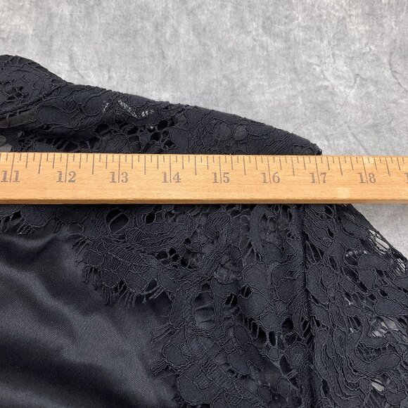 Cache‎ Dress Women XLarge Black Lace Open Back Shift Classic Party Formal Sexy - Picture 8 of 12